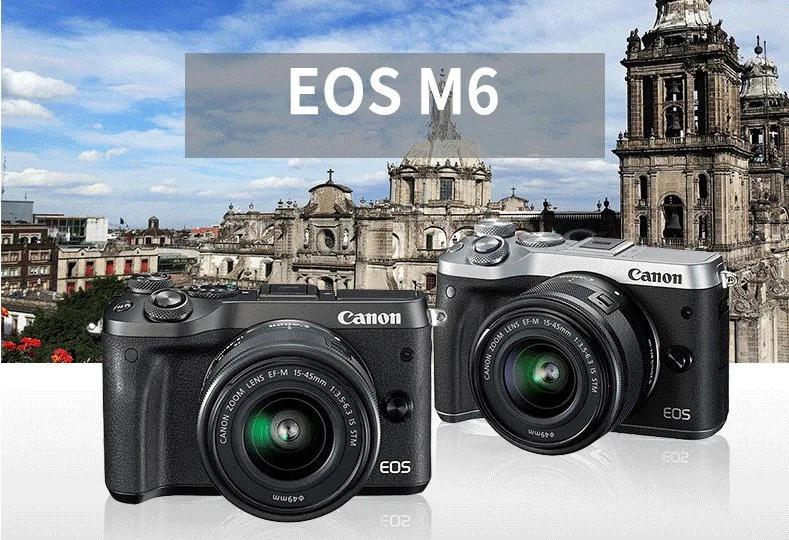 Canon M6 цифровая камера EF-M15-45 IS STM объектив Комплект для Canon EOS M6 беззеркальная цифровая камера