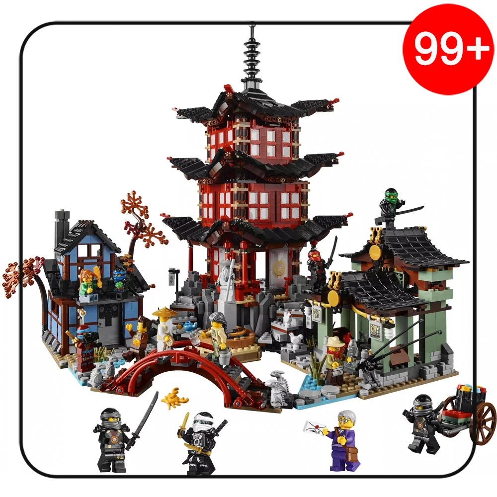 2150pcs 06022 Temple of Airjitzu Ninja Mini Figures Pack Compatible  Ninjagoe 70751 Model Building Blocks toys for children