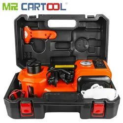 Mr Cartool автомобильные домкраты 3 в 1 Электрический гидравлический домкрат шин насос светодиодный фонарик безопасный Молот авто ремонт