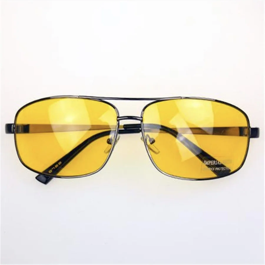 metal night vison glasses uv400 driving aviator anti-glared sunglass Sun aviator Glasses Driver Night Driving Eyewear