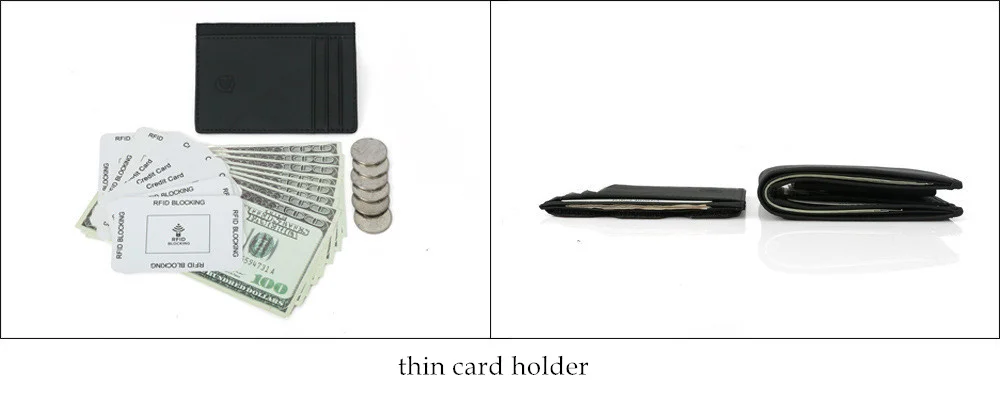 Bisi Goro/2019 унисекс держатель для карт из натуральной кожи бизнес черный кошелек оптовая продажа чехол для кредитных карт тонкий бумажник для