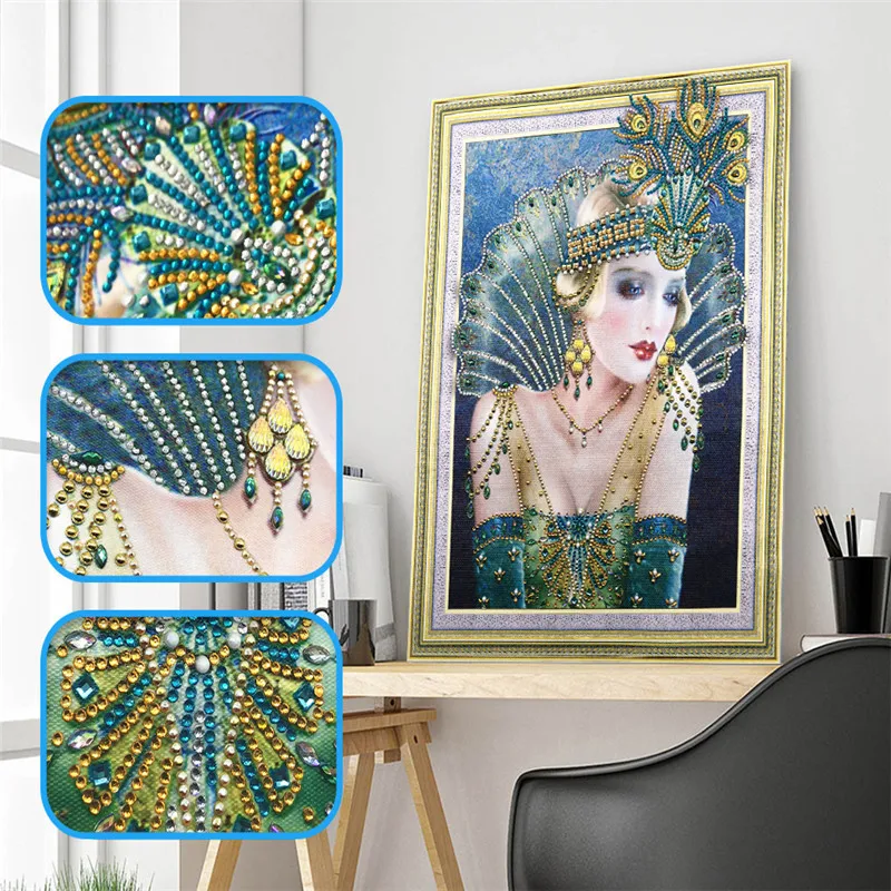 Алмазная вышивка 5d «сделай сам» особой формы «Цветочная фея», алмазная вышивка со стразами, картина с кристаллами, украшение дома 40x50 см