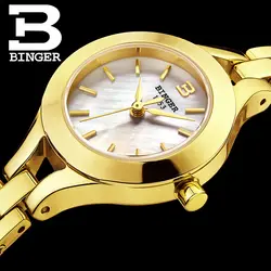 Роскошные золотые часы-браслет для женщин Элегантный тонкий полный сталь наручные часы Мини кварцевые в виде ракушки Vogue
