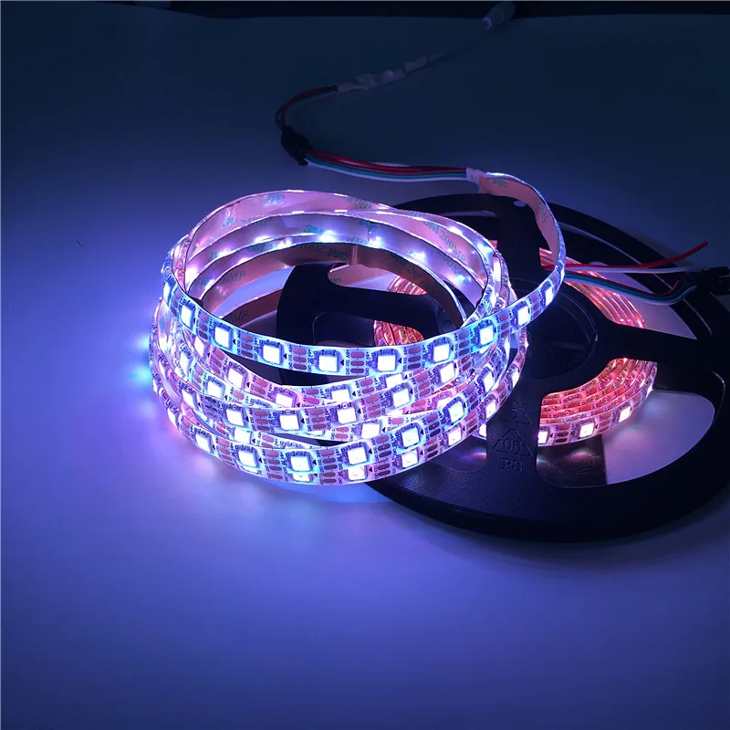 WS2811 WS2812B Светодиодная лента для пикселей SMD 5050 программируемая Адресуемая белая