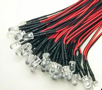 

F5 5mm Blinking Warm White Red Green Blue Yellow Orange Pink Purple 7 color Flash 3V 6V LED Lamp Light With 20cm Wire x 100pcs