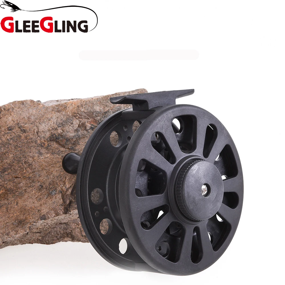 

GLEEGLING 5/6 7/8 8/9 Black ABS Fly Fishing Reel Left /Right 2 Bearing Fishing Reel Ultra-light Winter Fishing Tackle Ice Reel