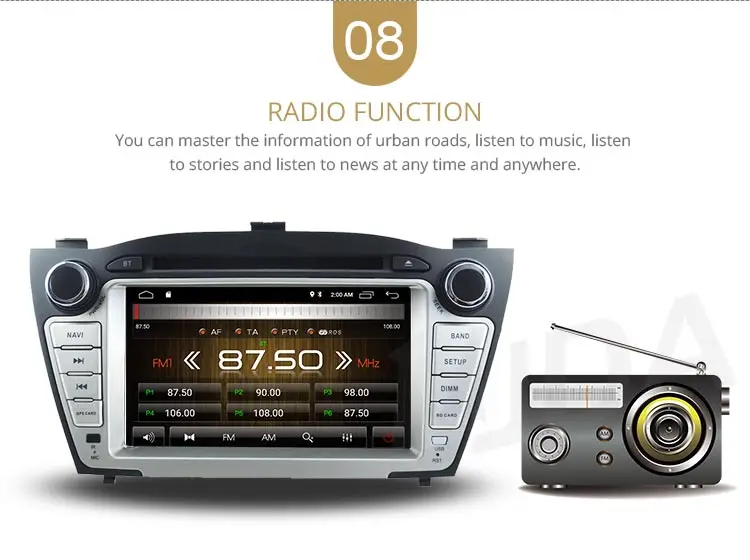 Clearance LJDA Android 9.1 Car dvd player for Hyundai Tucson/IX35 2011 2012 2013 2 Din Car Radio gps navigation stereo multimedia WIFI RDS 10