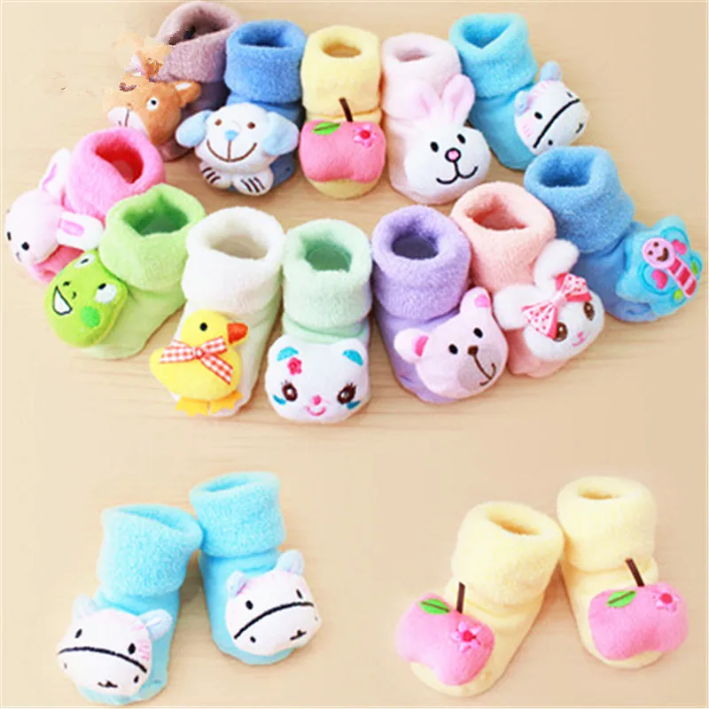 2018 Baby Socks Non slip Rubber Soles Sock for Baby Girls Boys Cartoon