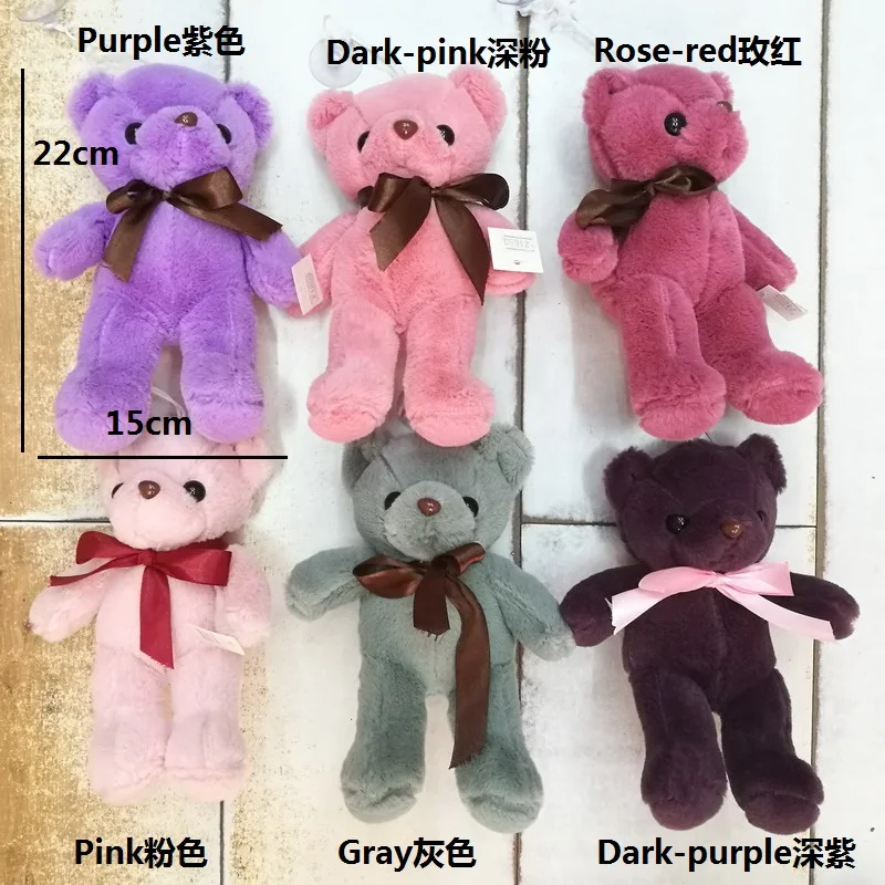 22cm sitting bear with bow tie 3
