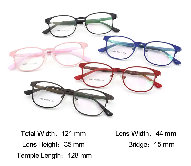 Высокое Качество Безопасное зрение коррекция очки рамка Оптические Мальчики и очки для девочек рецепт близорукость очки