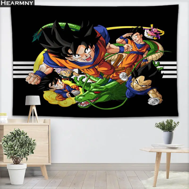 Фон тканевый балдахин гобелен настенный на заказ Dragon Ball Z спальня гостиная одеяло Йога пляжное полотенце скатерть - Цвет: 7