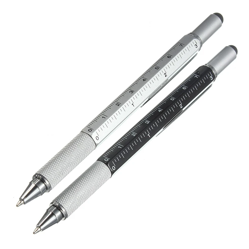 

Multi Function Screwdriver Ruler Spirit Level Tool Ballpoint Pen With A Top And Scale Stylus For Touch Screen Tool Pen