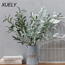 Имитация растения, 108 см, Оливковый лист, украшение для дома, гостиной, искусственный цветок, сделай сам, свадебный цветок, стена, дорога с оливковой веткой