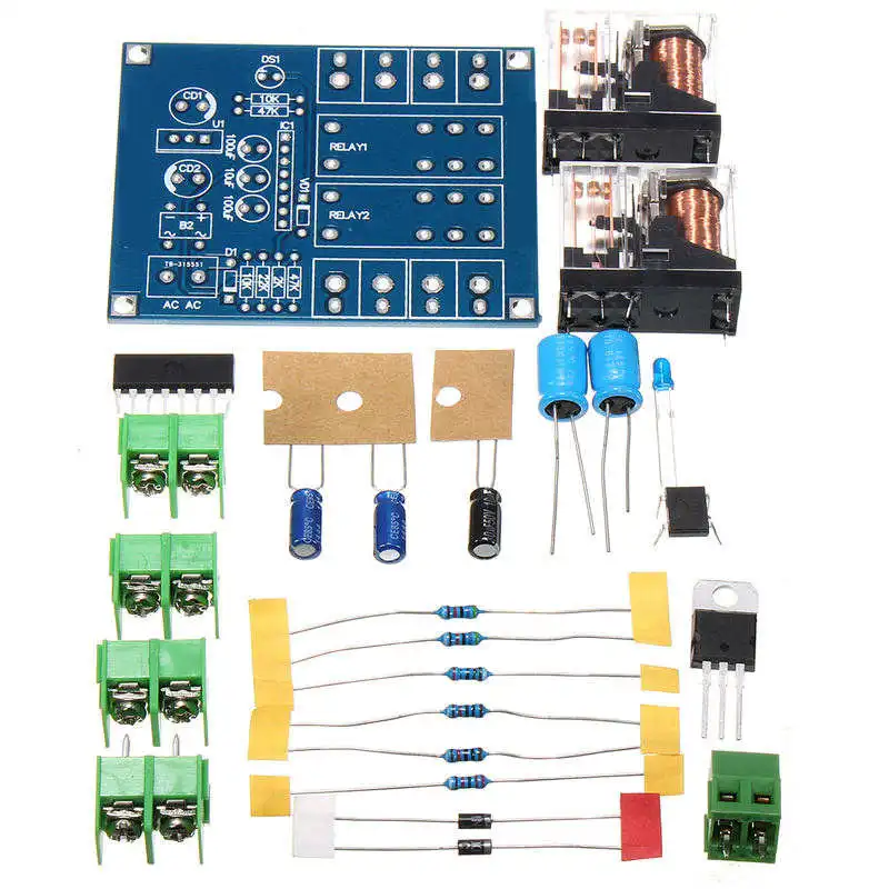 

12-24V Dual Relay 7812+UPC1237 Speaker Protection Board Module DIY Kit For HIFI 6.9cm x 57mm Boards Modules DIY Kits