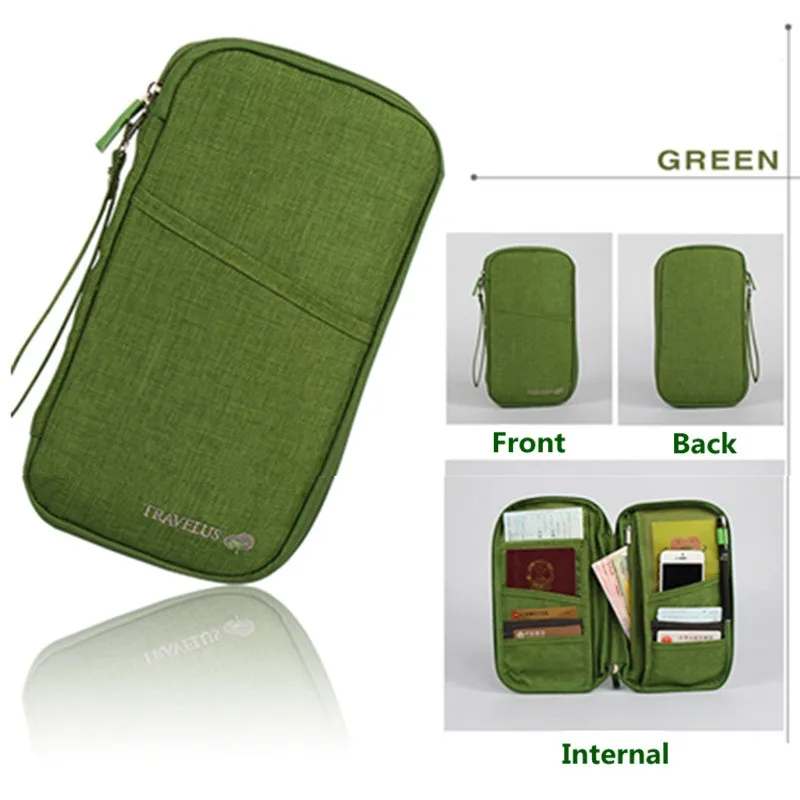 Brand Travel Journey Document Organizer Wallet Passport ID Card Holder Ticket Credit Card Bag Case Free Shipping 9