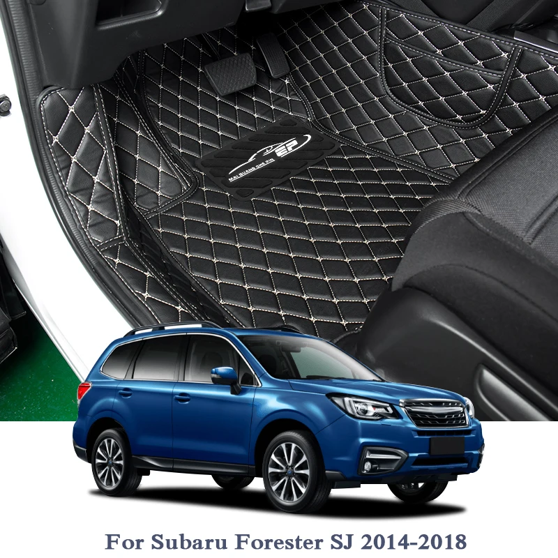 

Car Styling Car Floor Mats For Subaru Forester SJ 2014-2018 5Seats LHD Leather Auto Foot Pad Cover Internal Accessories