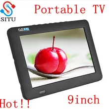 HD tv 9 дюймов DVB-T2 DVB-T цифровой и аналоговый мини Led HD портативный телевизор все в 1 Поддержка USB Запись телевизионная программа