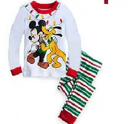 Рождественские детские пижамные комплекты высококачественные рождественские пижамы одежда для маленьких мальчиков и девочек от 2 до 7 лет комплекты детской одежды с оленем jhkui056 - Цвет: color at picture