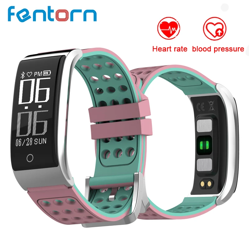 

Fentorn E09 Smart Bracelet Support ECG+PPG Blood pressure Heart Rate monitoring fitness tracker smart band with Dual color strap