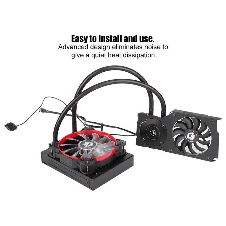ID-COOLING Frostflow 120VGA Graphics Card Water Cooler CPU Radiator 12CM Cooling Fan fan 2019