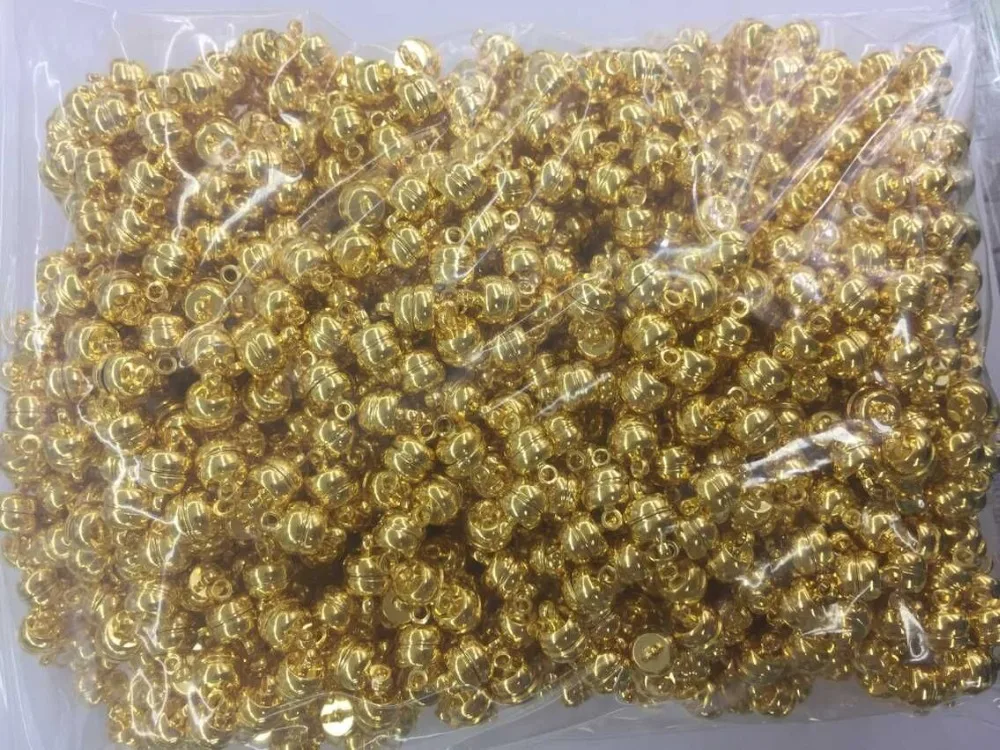 

Free Shipping! gold plated Round Magnetic Clasps 11x7mm