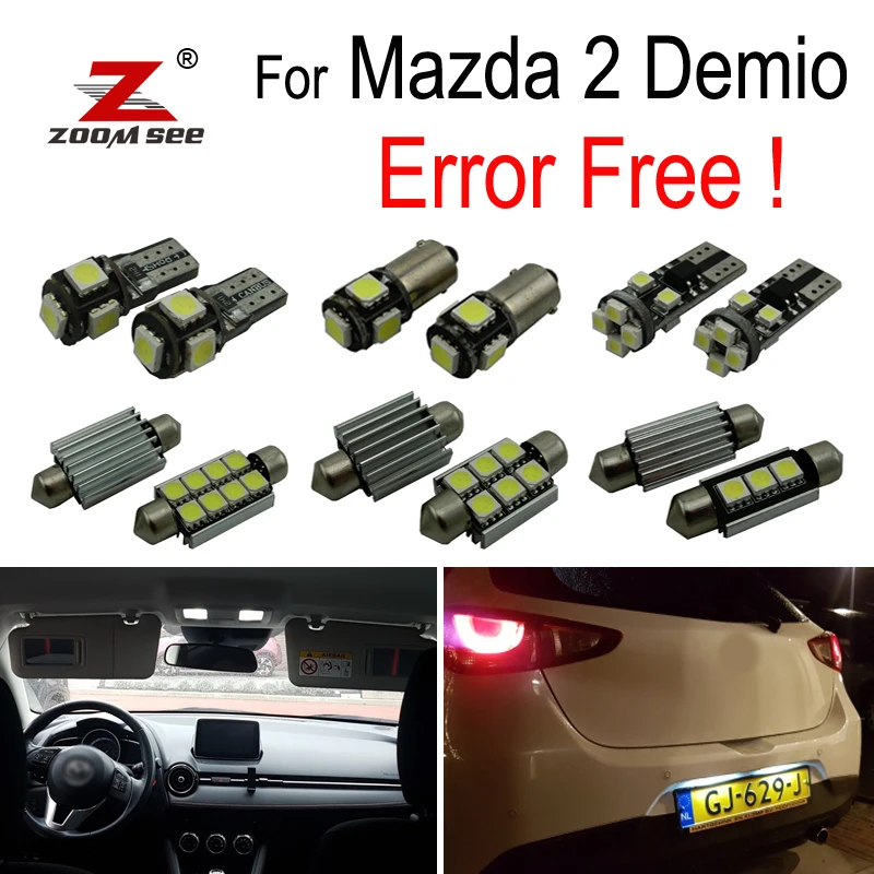 11pcs Error free LED license plate lamp + interior lights kit + Backup