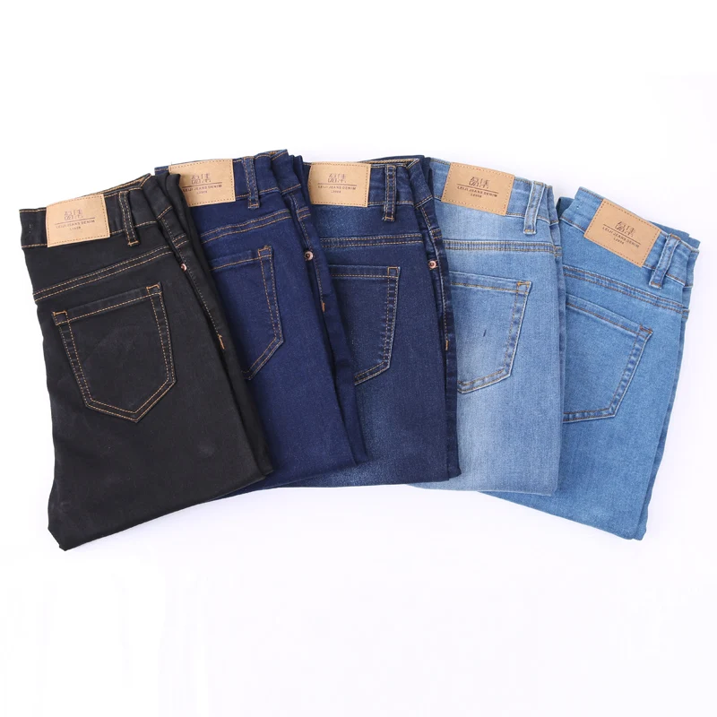 Jeans for Women mom Jeans High Waist Jeans Woman High Elastic plus size Stretch Jeans female washed denim skinny pencil pants