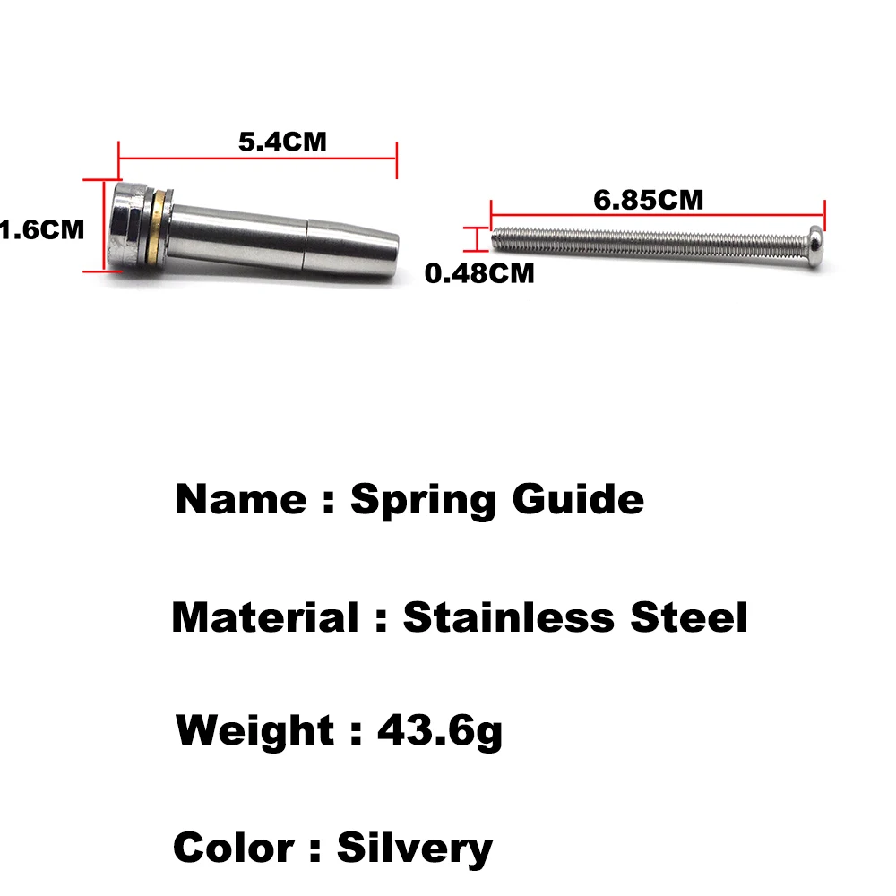 CNC Stainless Steel шарикоподшипник пружина направляющая для коробки передач Ver.3/Ver.2 страйкбол AEG(M4/M16/MP5/SCAR/G3) гель бластер - Цвет: Светло-серый