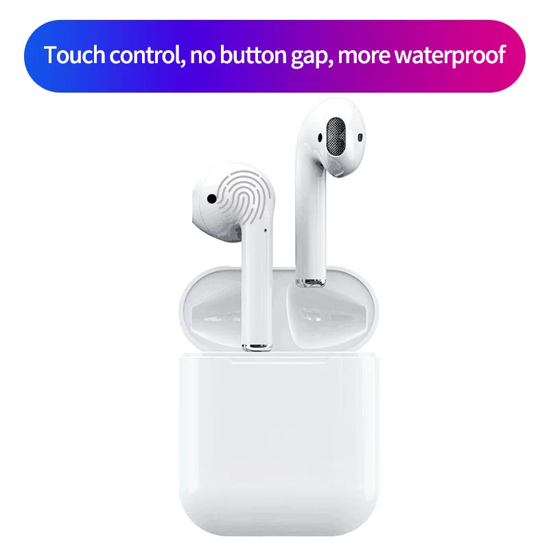 

i12 TWS Bluetooth 5.0 Earphones Binaural Call Wireless Headphone Sport Sweatproof Touch Control Headset Air Pods Earbuds Ear pod