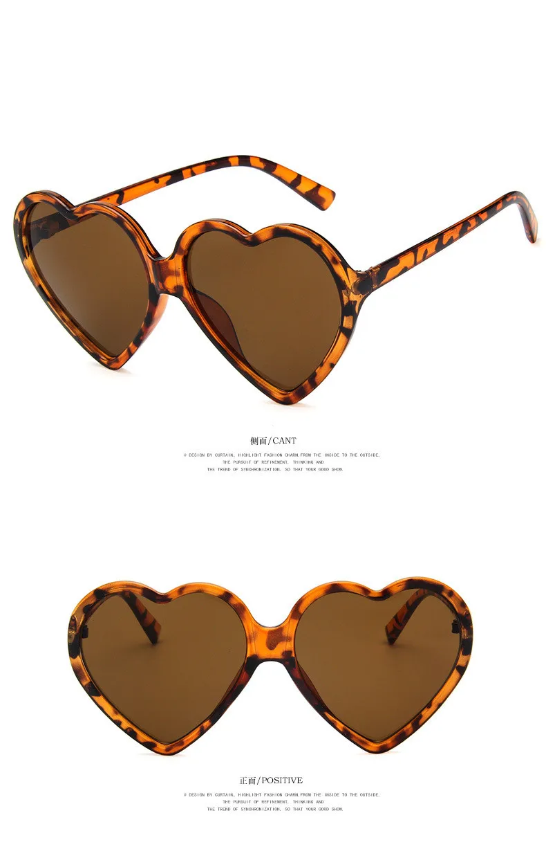 FOOSCK, женские брендовые дизайнерские Роскошные модные солнцезащитные очки в форме сердца, женские милые цветные прозрачные очки, кошачий глаз, оправа, очки