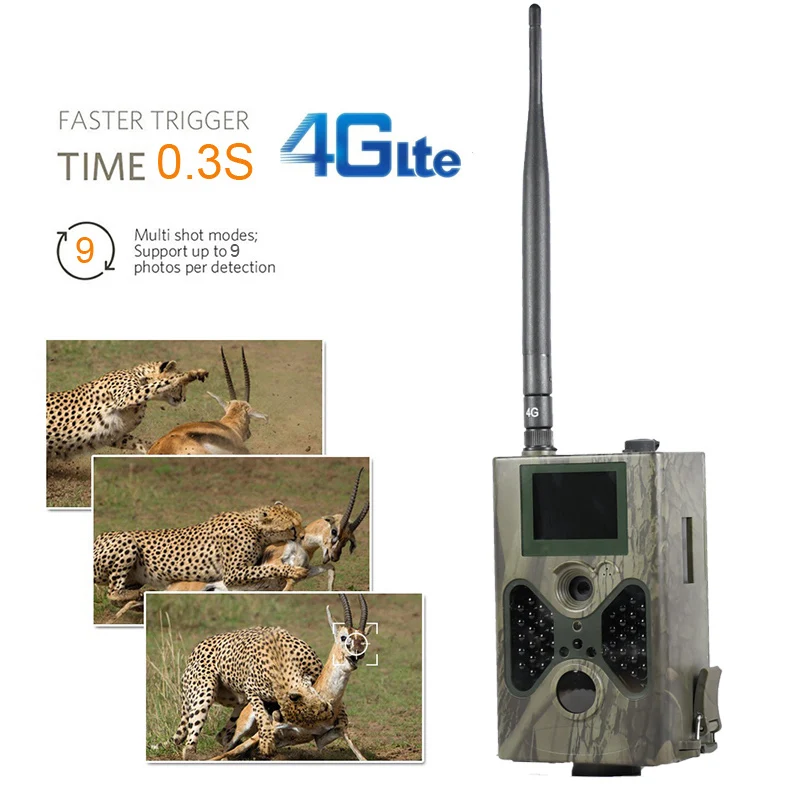 Охотничья камера слежения 4G HC330LTE MMS электронная почта GPRS SMS фото ловушка Trail камера 16MP ночного видения Водонепроницаемая камера дикой