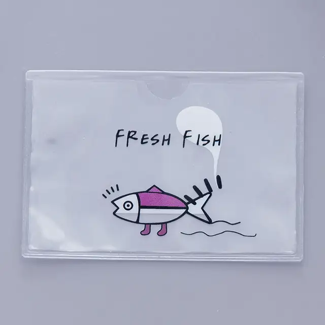 4pcs Korean Cute Transparent Pink Soft Plastic Business Card