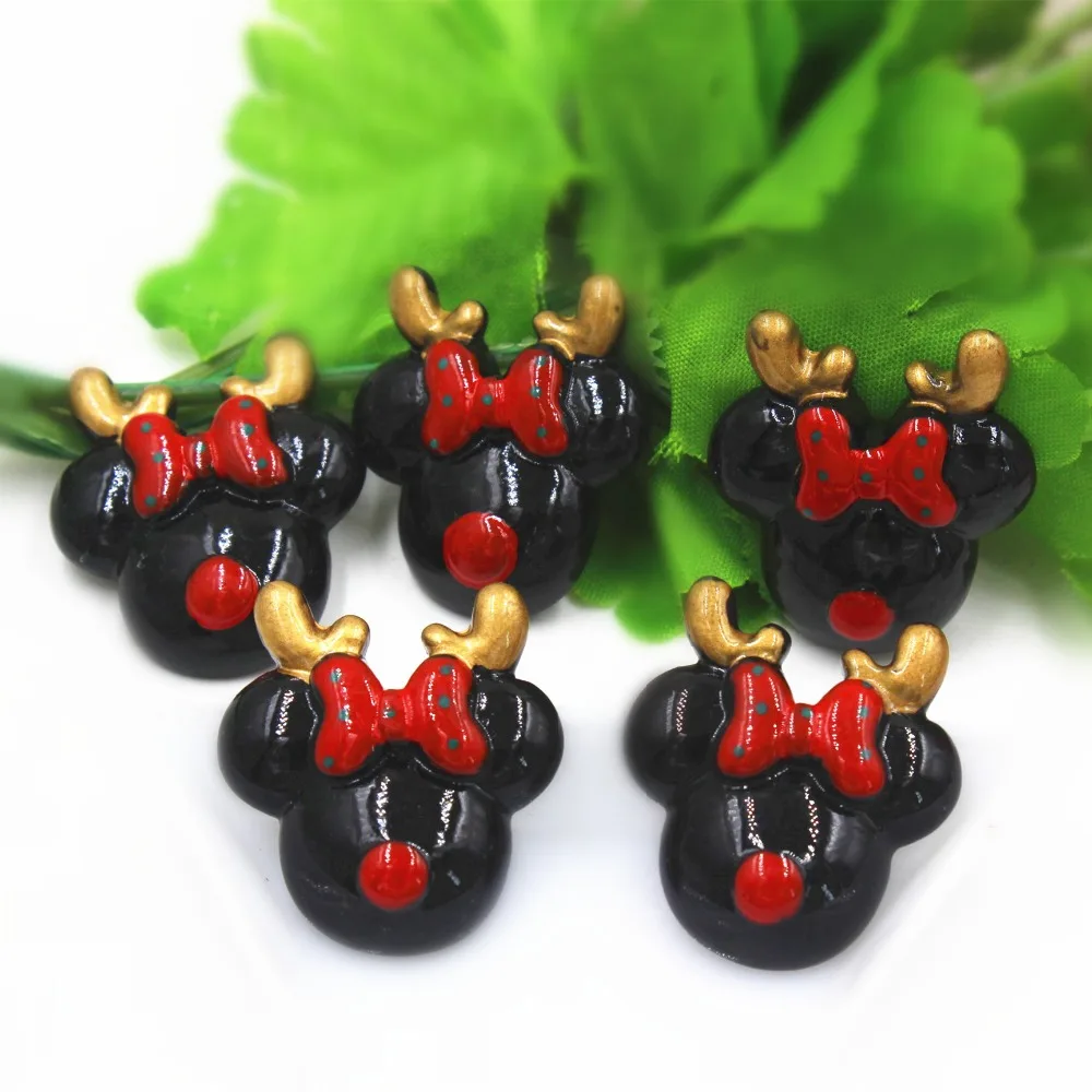 

10pcs/lot flat back resin Christmas cartoon for kids DIY resin cabochons accessories about 25mm