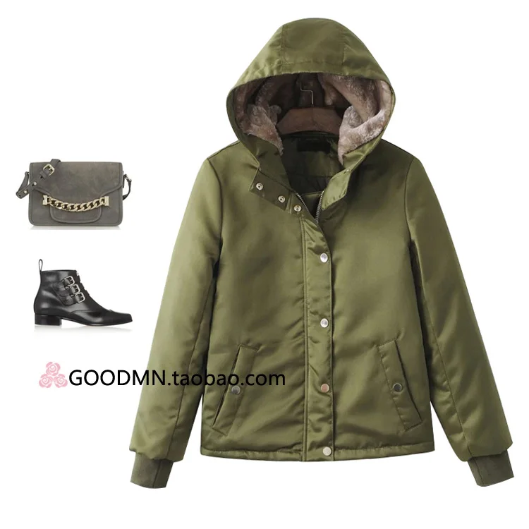 

Korean students are all-match hooded cotton padded coat female short leisure jacket 2016 new winter