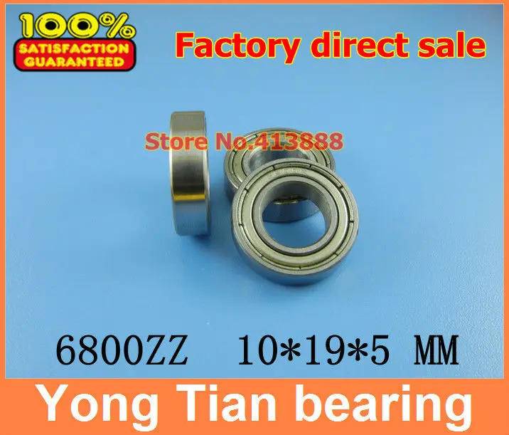 

(1pcs) high quality EMQ ABEC-3 Z2V2 thin wall deep groove ball bearing 6800ZZ 6800-2RS S6800ZZ S6800-2RS 10*19*5 mm