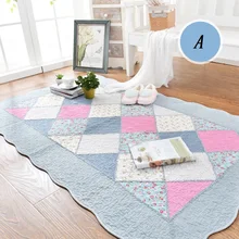 WINLIFE корейский стиль Чистый хлопок ковер свежий цветочный моющийся Мягкий коврик декоративный коврик для гостиной/спальни прикроватный коврик