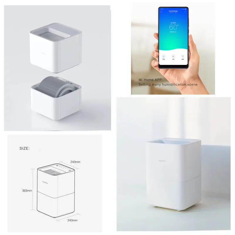  Original Xiaomi Smart Mi Pure Humidifier Evaporation Humidification 4L Tank Allergic People Use Wor