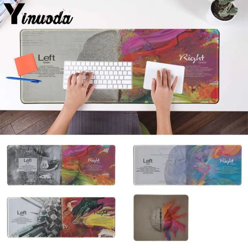 

Yinuoda Left and Right Brain Computer Gaming Mousemats Size for 30x90cm and 40x90cm Gaming Mousepads