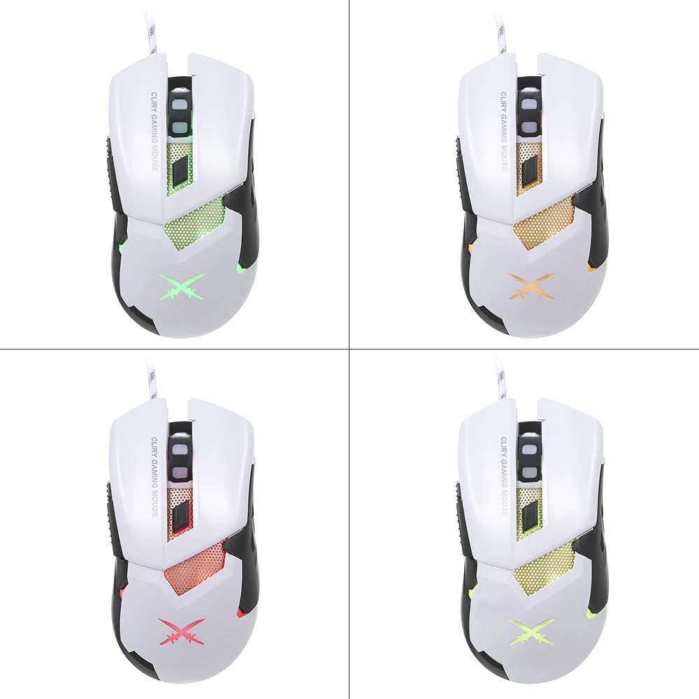4800DPI USB 2 0 Проводная игровая мышь RGB эргономичная Мыши для ПК ноутбука с низким