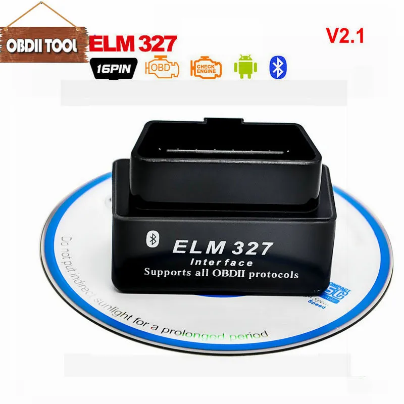 

Super Mini ELM 327 Bluetooth V2.1 OBD2 Interface Auto Diagnostic Tool elm327 Code Reader Supports Torque V2.1 OBDII adapter