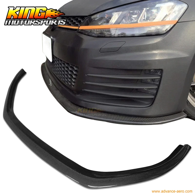 For 2015 2016 VW Golf GTI 7 MK7 VII Front Bumper Lip Carbon Fiberin