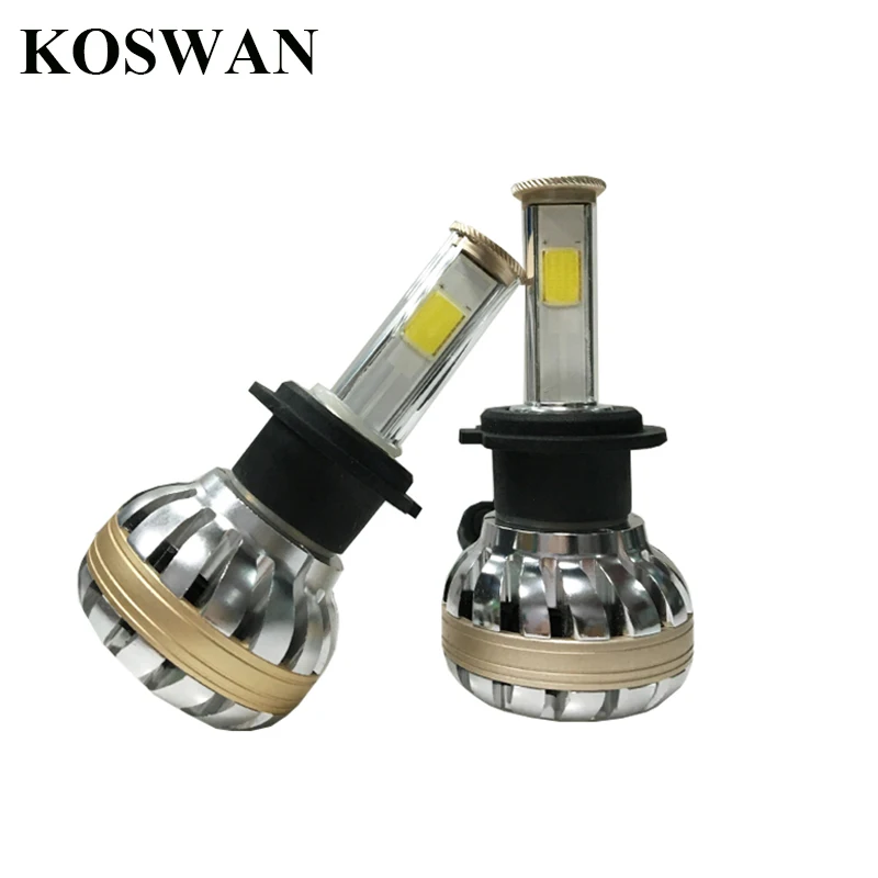 

2pcs Latest H7 LED Headlight Kits 6000K Super Bright White 72W 7200LM High or Low Beam Bulb COB Chips H7 LED Headlight bulb