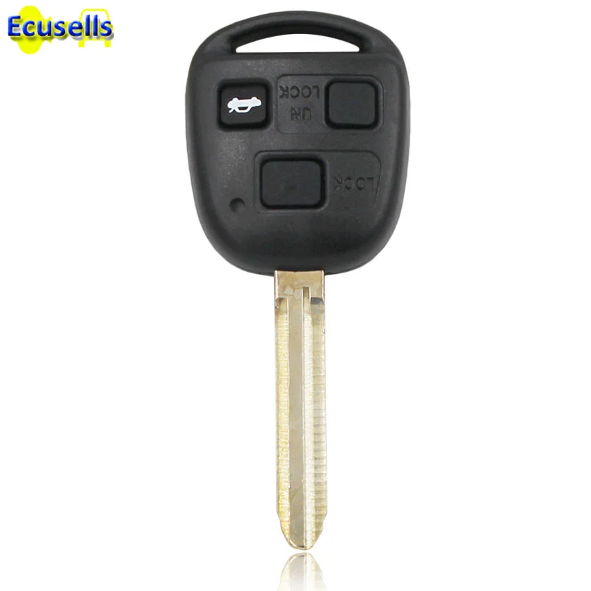 Remote Key Case Fob for TOYOTA Prado Tarago Camry Corolla 3 BUTTON key shell With Pad | Автомобили и мотоциклы