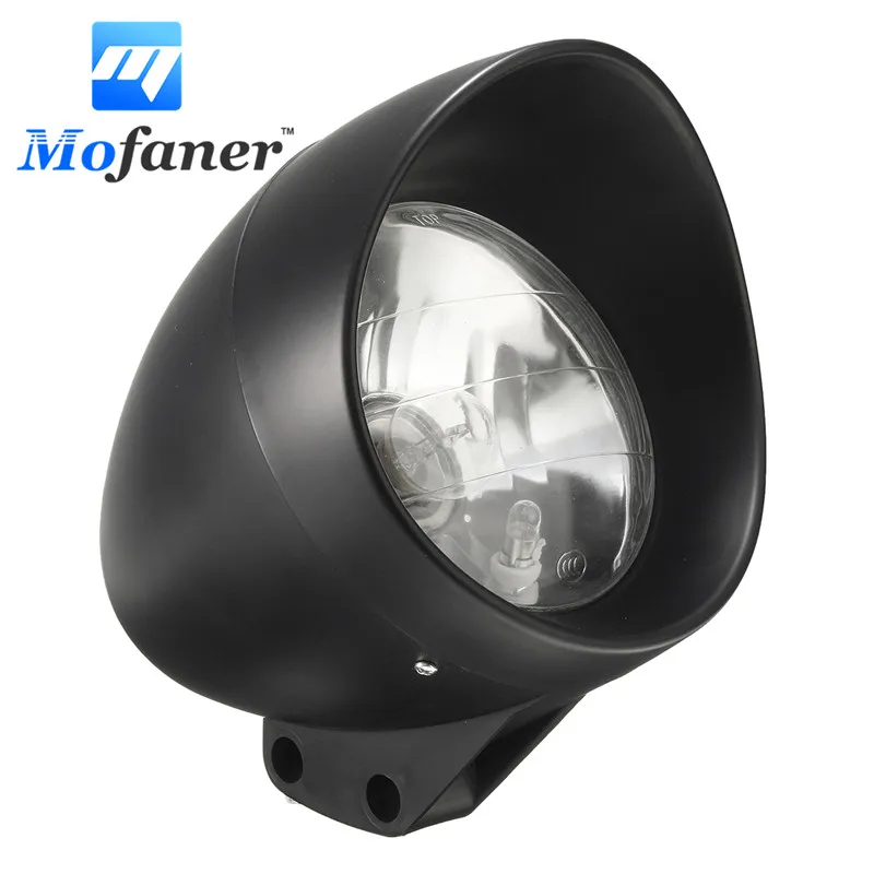 7 дюймов 12V Hi/короче спереди и длиннее сзади) пучок светодиодная фара мотоцикла 35 Вт галогенная лампа для передних фар для Harley Bobber Chopper
