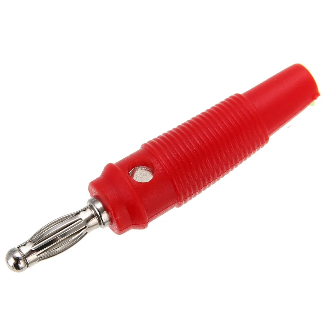 10 pairs Red + Black 4mm Banana Plug Connector Adapter Nickel Plated Banana Plugs for Speaker Audio Mayitr