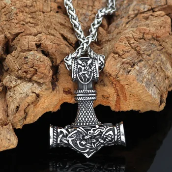 Norse Viking Amulet Thor Hammer Mjolnir Pendant  Viking Necklace