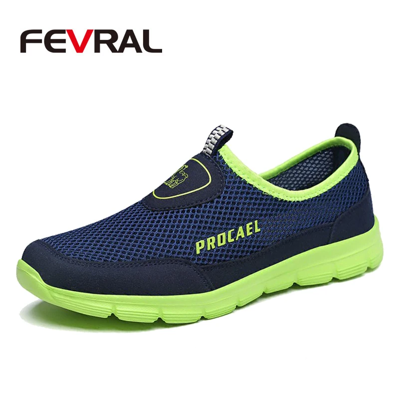 

FEVRAL New Summer Men's Fashion Casual Shoes Sneakers For Men Casual Shoes Comfortable Flat Shoes Non-Slip Big Size 39~45