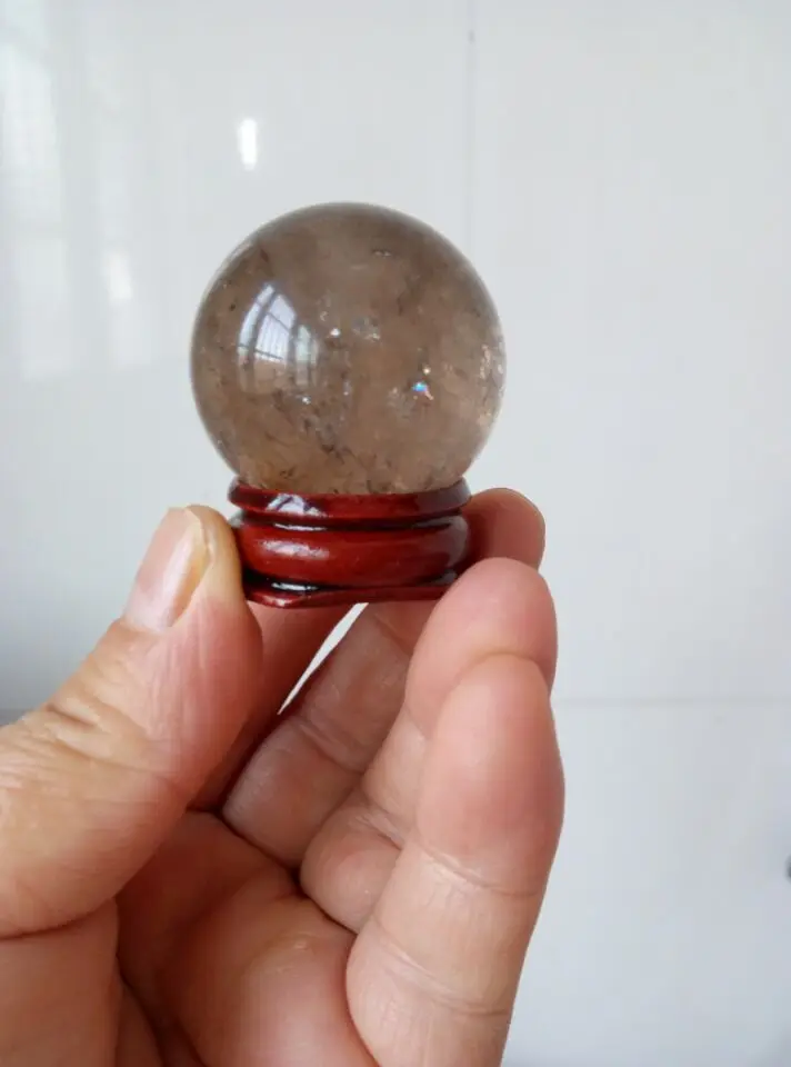 35mm NATURAL SMOKY QUARTZ CRYSTAL SPHERE BALL + Stand | Дом и сад