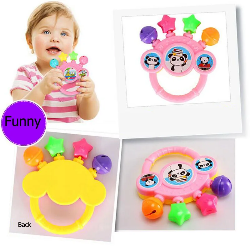 2017 New Newborn baby toy 0 1 year old grips rattles early teacher bell