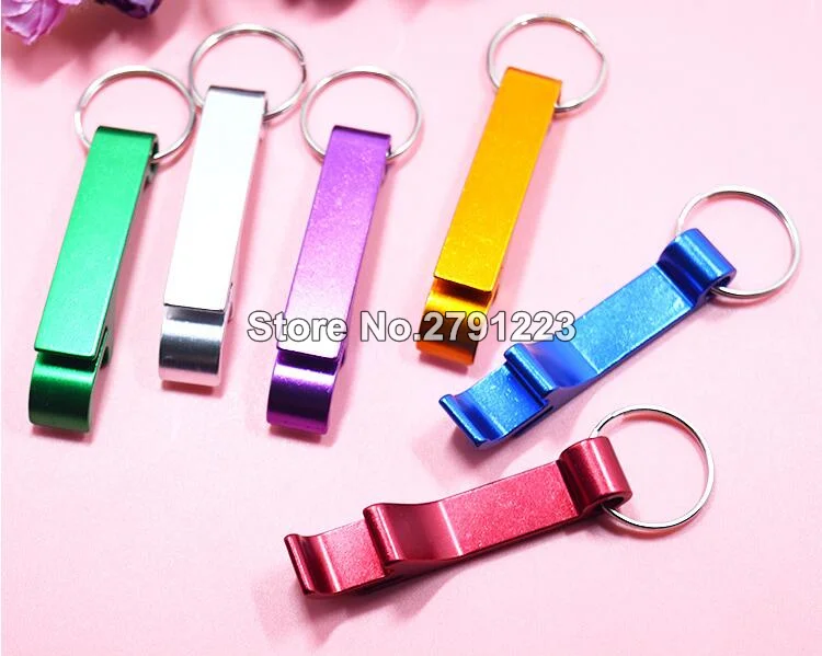 

Free Customized Logo Promotional 100pcs/lot New Design Creative Wedding Favors Party Gifts Keychain Beer Bottle Opener Gift